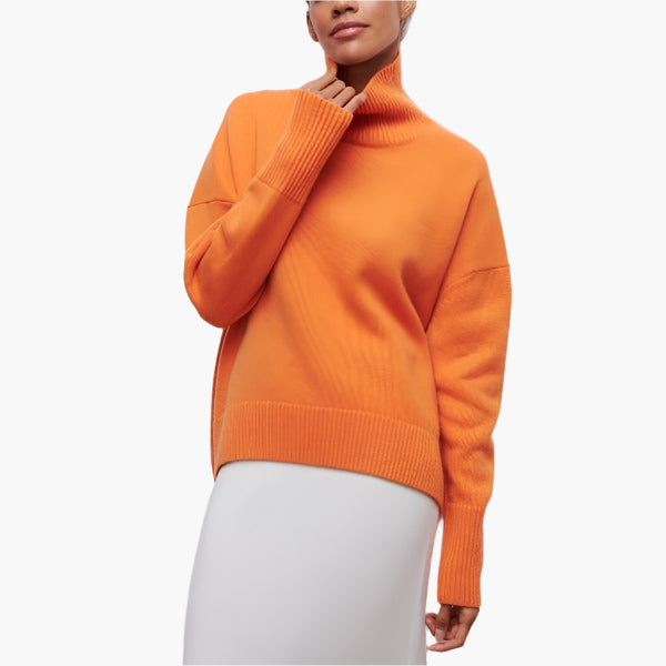 EB | Pullover mit Rollkragen und Voluminösen Ärmeln - Eleganter Stil für Alltag und Büro