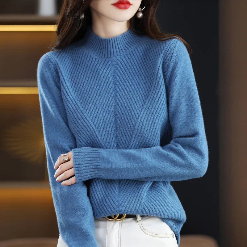 EB | Strukturierter Rundhals-Strickpullover Ideal für den Winter
