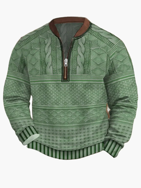 EB | Strickpullover mit Reißverschluss - Moderner Freizeit-Look für Herbst und Frühling