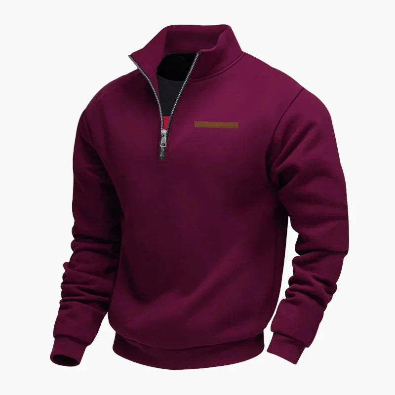EB | Halbzip Sweatshirt Freizeitpullover mit Stehkragen - Perfekt für Reisen und Alltag