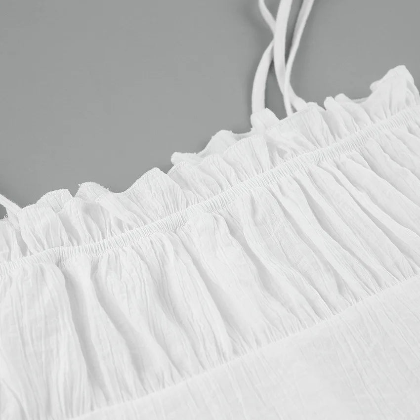 EB | Weiße Sommerkleid mit Schnürung