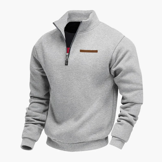 EB | Halbzip Sweatshirt Freizeitpullover mit Stehkragen - Perfekt für Reisen und Alltag