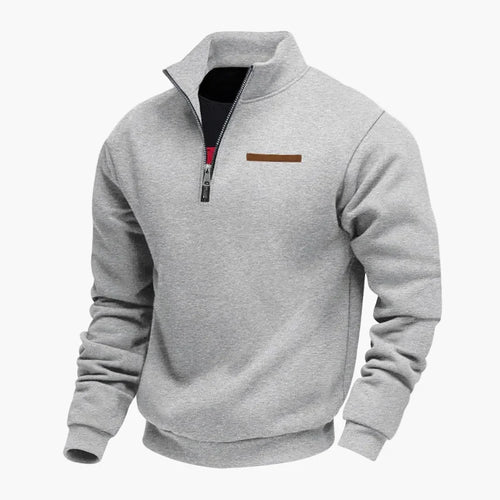 EB | Halbzip Sweatshirt Freizeitpullover mit Stehkragen - Perfekt für Reisen und Alltag