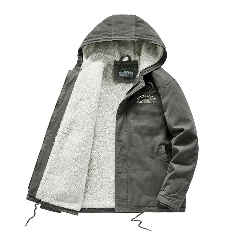 EB | Warme Winterjacke mit Kapuze Baumwolle Komfort und Robustheit