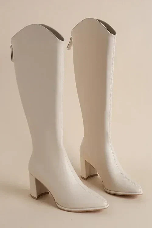 EB | Winter Stiefel Damen Aus Leder Kniehoch mit Gummisohle
