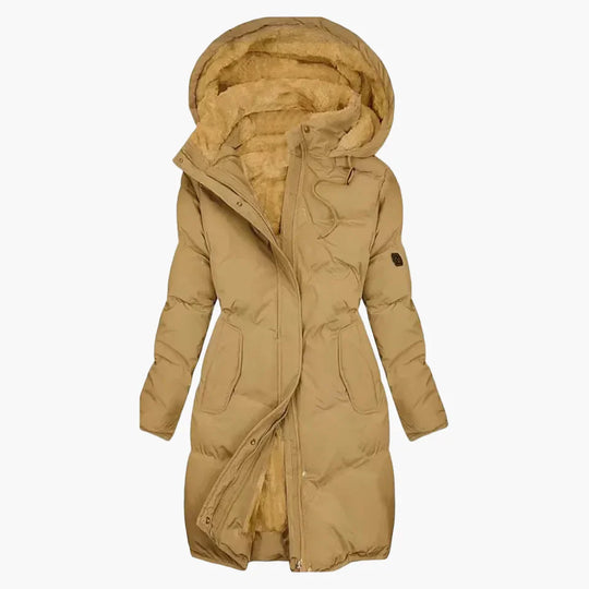EB | Wintermantel Kapuzenjacke Lang Warm Gepolstert Elegant Freizeit