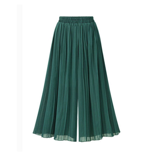 EB - Damenhose mit weitem Bein und Mesh-Detail