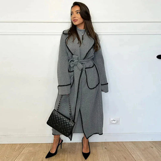 EB | Kuscheliger Langer Damen-Trenchcoat