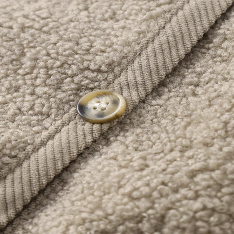 EB | Cardigan - Damen Herbst Flauschiger Strickcardigan mit Dekorativen Knöpfen
