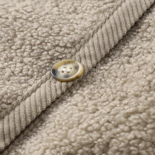 EB | Cardigan - Damen Herbst Flauschiger Strickcardigan mit Dekorativen Knöpfen