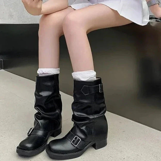 EB | Falten Mid-Calf Stiefel