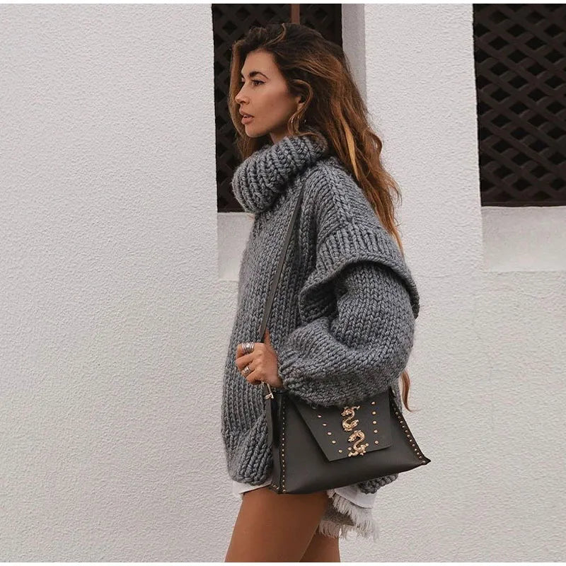 EB | Chunky Strickpullover Oversized und Trendy Perfekt für Den Herbst