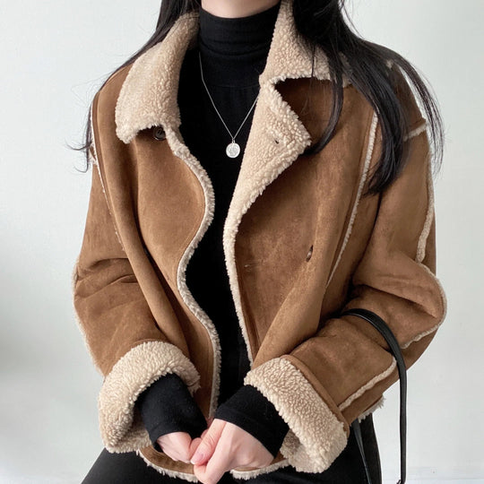 EB | Brauner Aviator-Winterjacke - Gemütlich gefüttert & Klassischer Look
