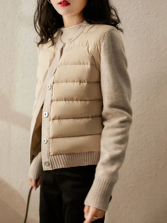 EB | Hybride Cardigan Jacke - Knopfverschluss