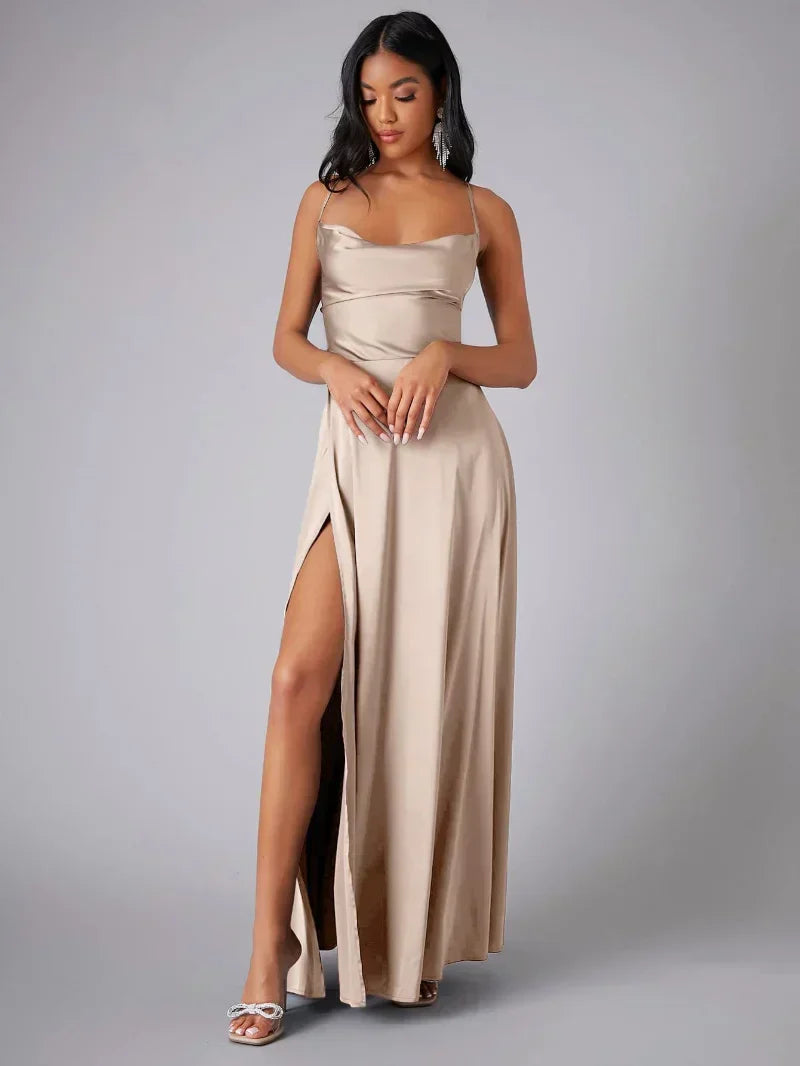 EB | Elegantes Maxikleid Aus Satin