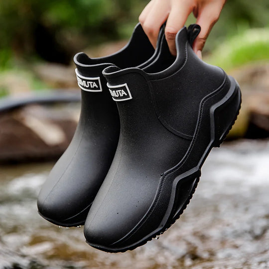 EB | Damen knöchelhohe wasserdichte Gummistiefel mit rutschfester Sohle