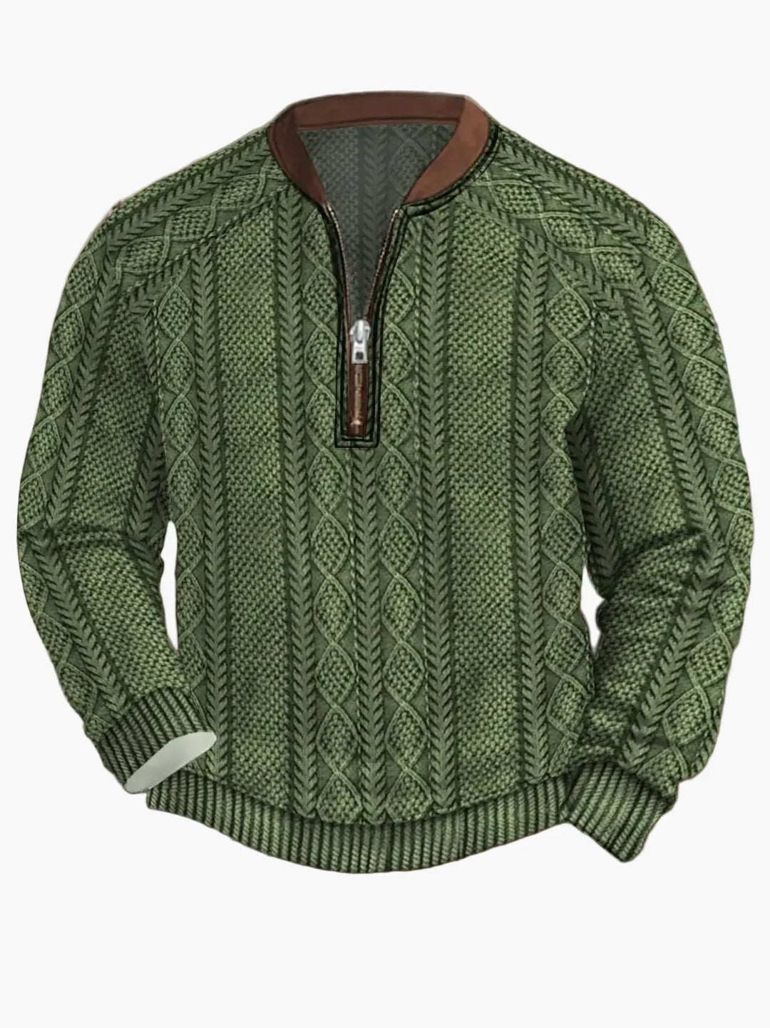 EB | Strickpullover mit Reißverschluss - Moderner Freizeit-Look für Herbst und Frühling