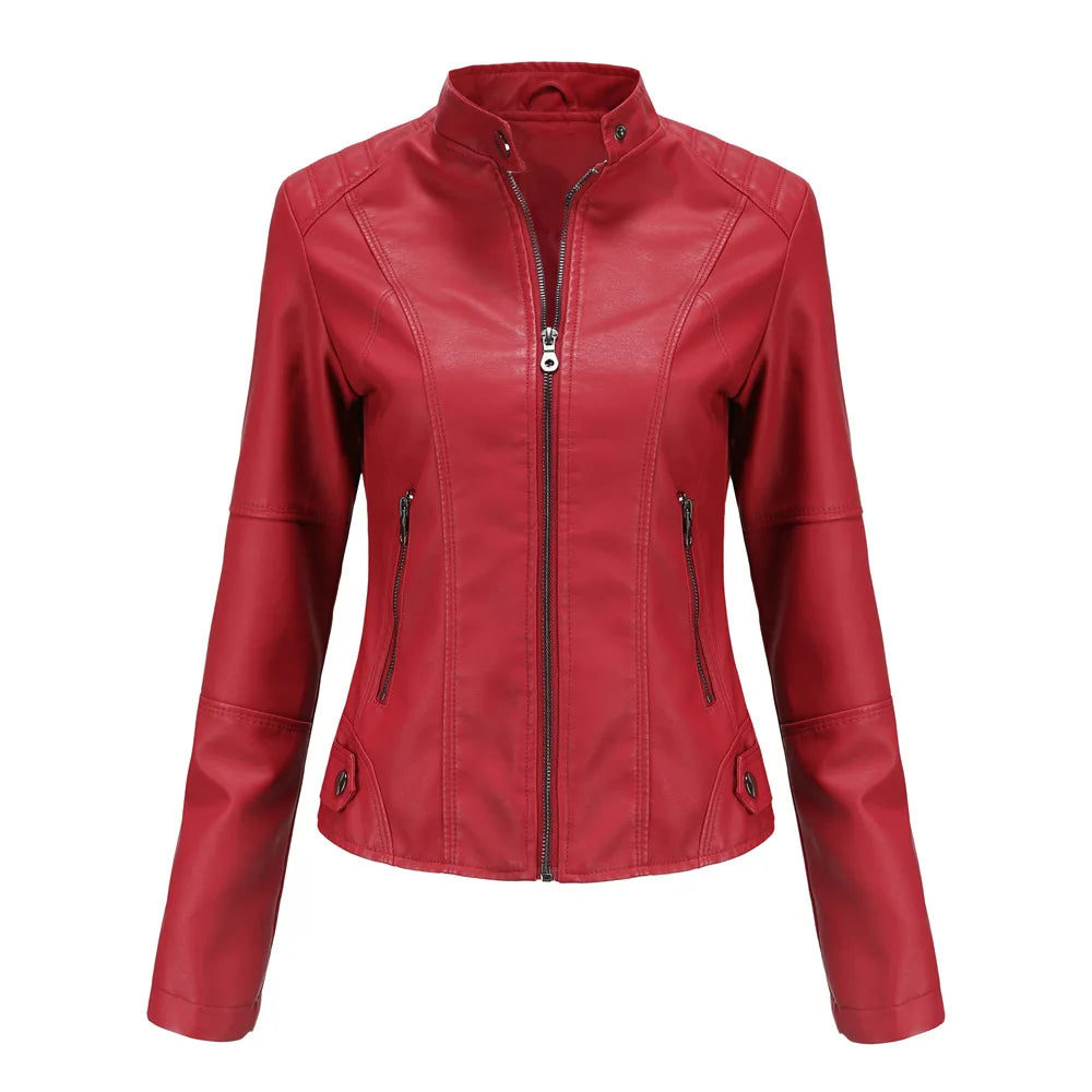 EB | Damen Dicke jacke Modisch Motorradstil