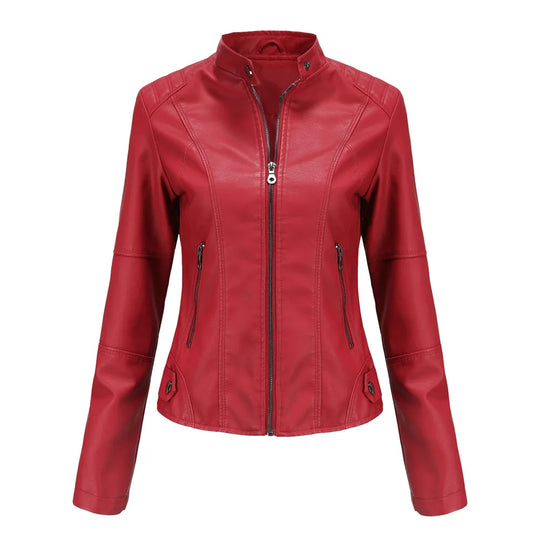 EB | Damen Dicke jacke Modisch Motorradstil