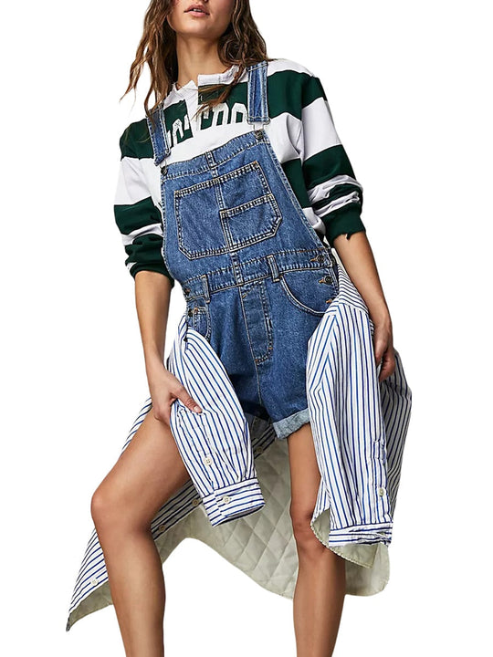 EB | Ärmelloses Denim Overall Jumpsuit für Frauen