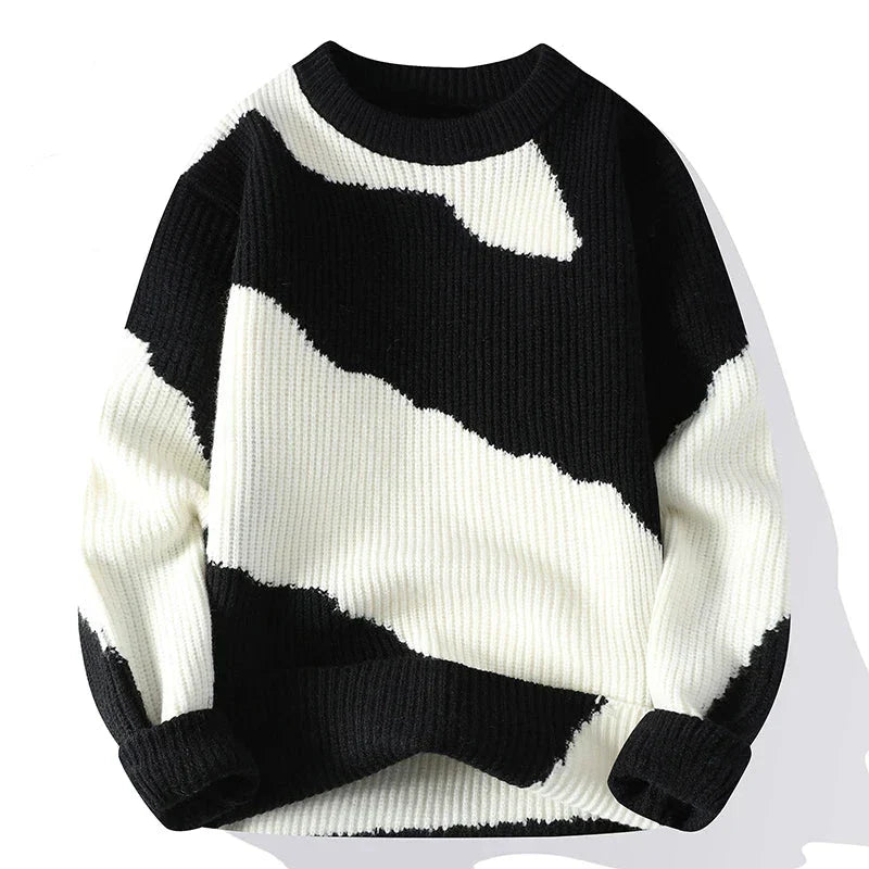 EB | Lässiger Strickpullover mit Muster Weich und Trendy Perfekt für Schichten-look