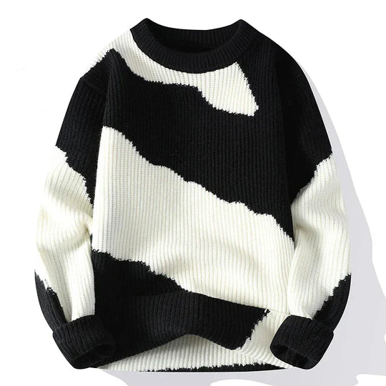 EB | Lässiger Strickpullover mit Muster Weich und Trendy Perfekt für Schichten-look