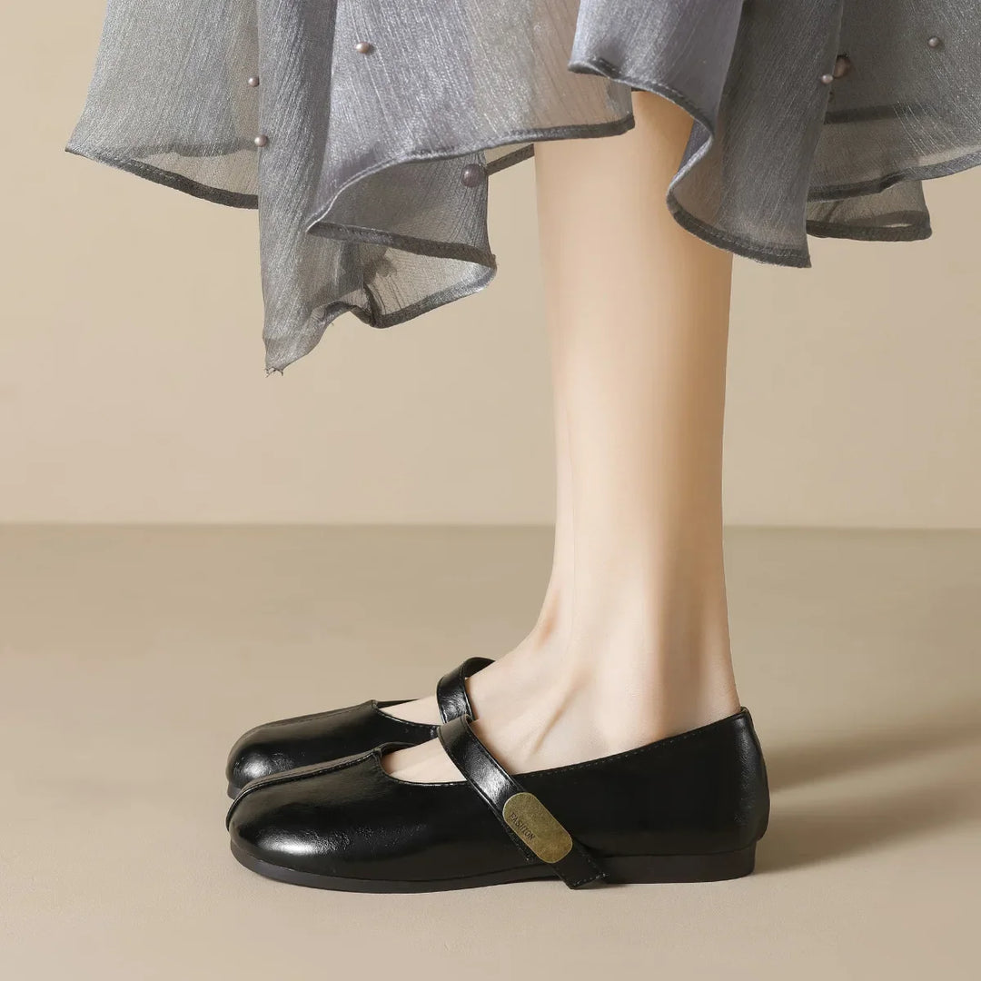 EB | Neue Frühling Damen Outdoor-Schuhe Runde Zehen Design Mary Jane Schuhe Damen Lässige Flache Schuhe Arbeit Bootsschuhe Große Größen