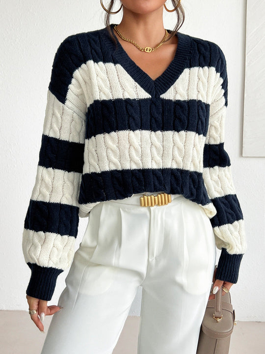 EB | Eleganter Strickpullover mit zeitlosen Streifen
