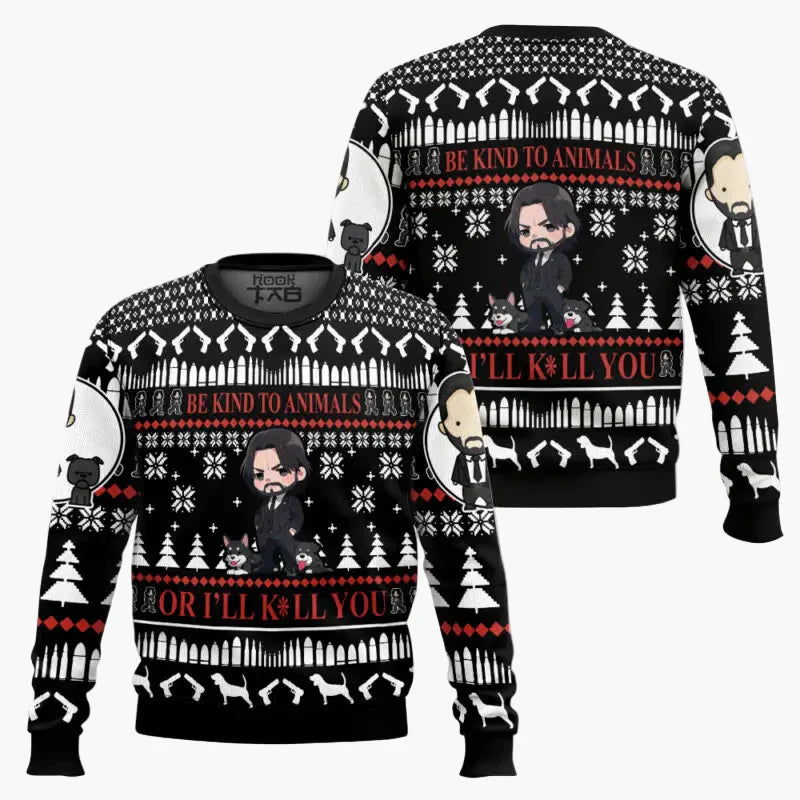 EB | Hässlicher Weihnachtspullover - Lustiger "Wick-Mas" Pullover für Fans, Weihnachten, Party