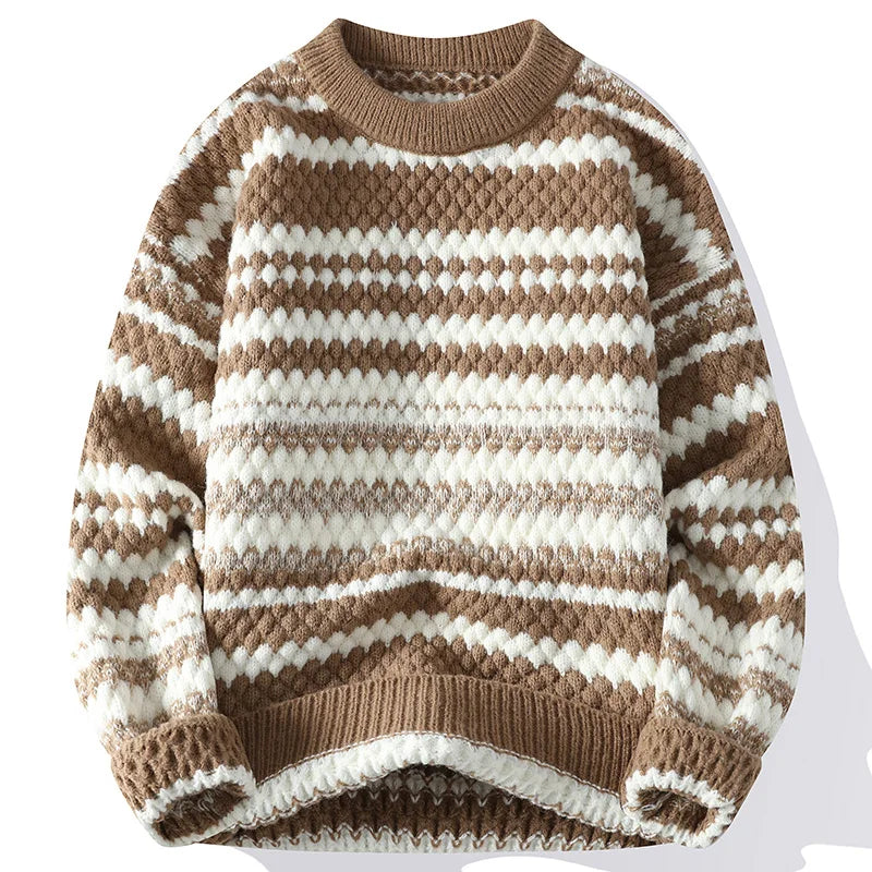 EB | Strickjacke mit Nordischem Muster Weich und Warm Perfekt für Wintertage