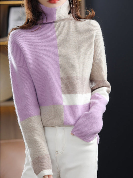 EB | Gemusterter Rollkragenpullover