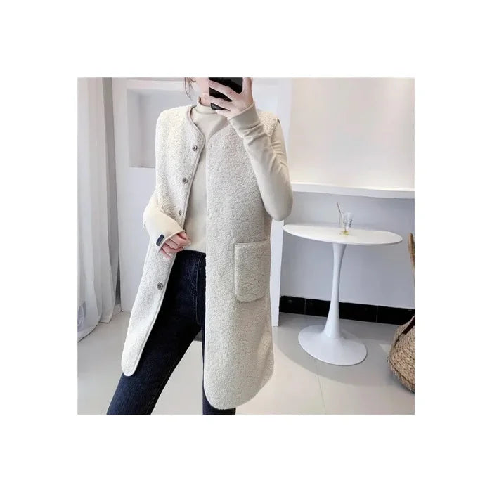 EB | Eleganter Weste mit Taschen Polyester/ Minimalistisch, Bequem