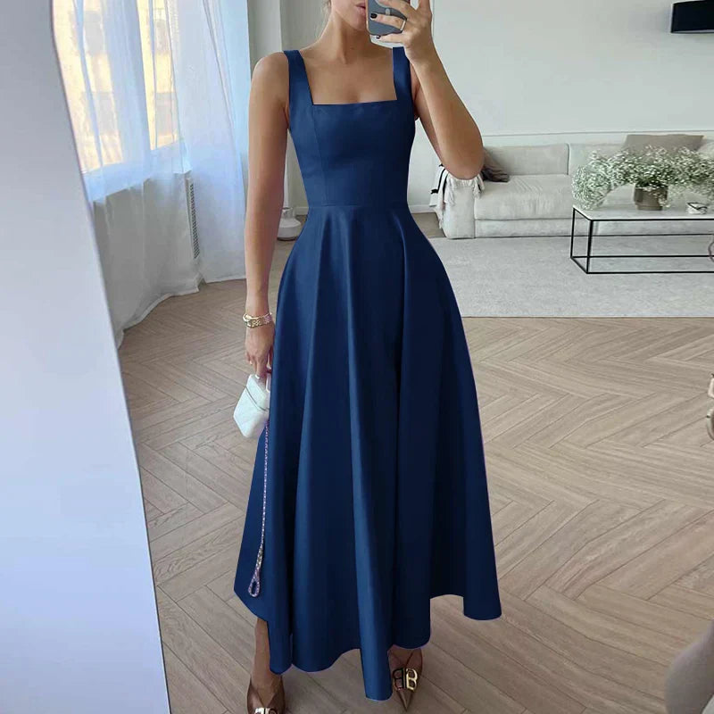 EB | Modernes Ärmelloses Maxikleid mit Hoher Taille für Frauen