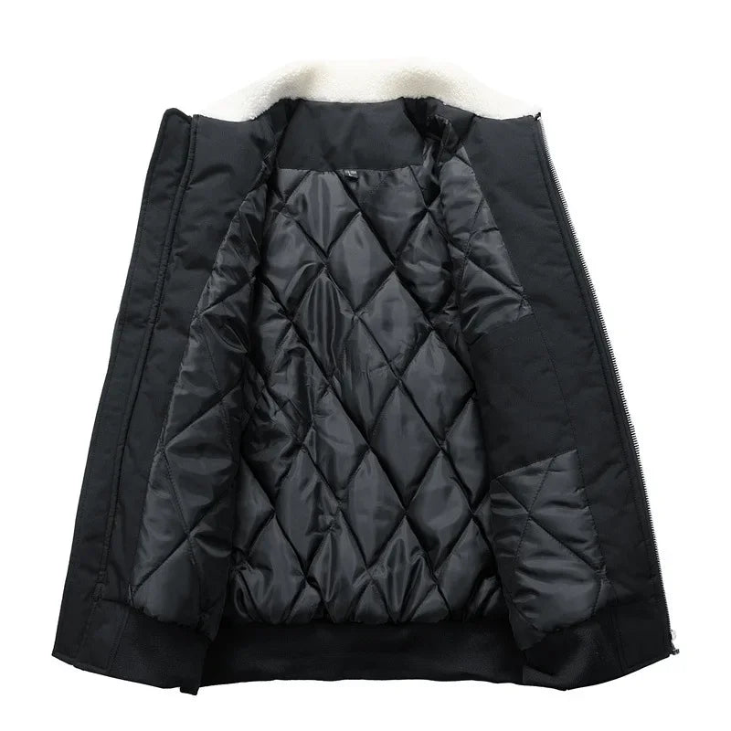 EB | Winter Bomberjacke mit Modischem Lammfellkragen - Lässiger Stil für Kalte Tage
