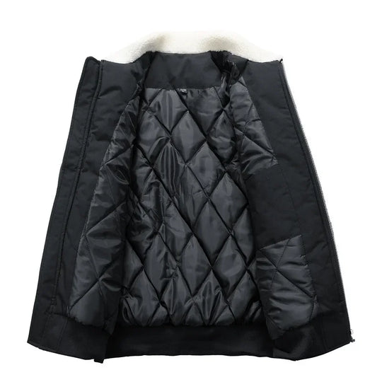 EB | Winter Bomberjacke mit Modischem Lammfellkragen - Lässiger Stil für Kalte Tage