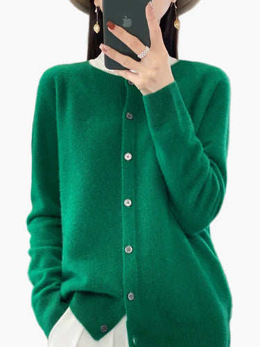 EB | Klassische Strickjacke Cardigan - Eleganter Alltags-Style für Büro & Freizeit