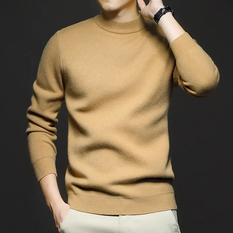 EB | Klassischer Strickpullover Rundhals Zeitloses und Elegantes Aussehen
