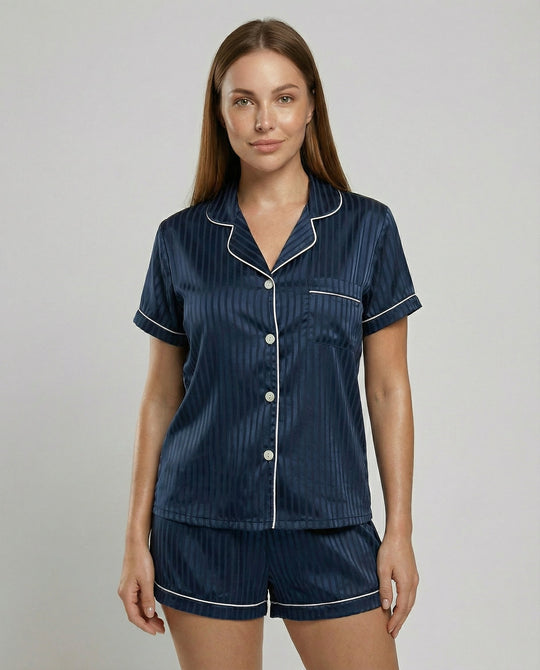 Satin Komfort Pyjama Set Damen | EB