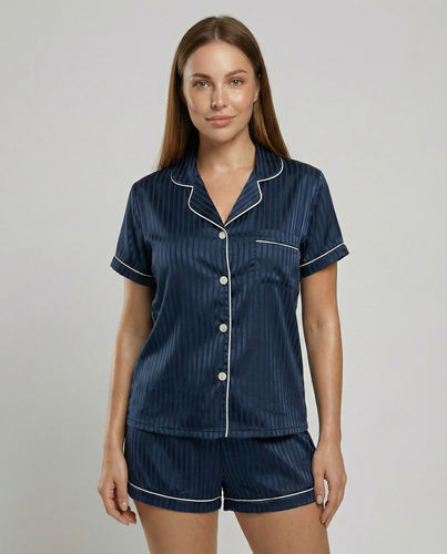 Satin Komfort Pyjama Set Damen | EB