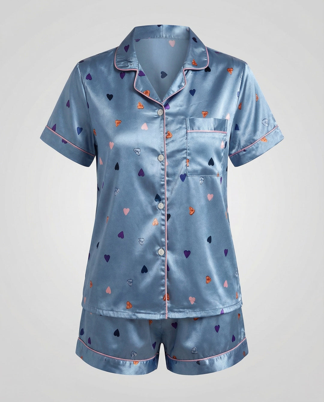 Satin Komfort Pyjama Set Damen | EB