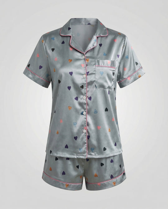 Satin Komfort Pyjama Set Damen | EB