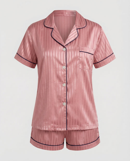 Satin Komfort Pyjama Set Damen | EB