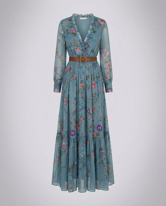 Boho Maxikleid mit V-Ausschnitt | EB
