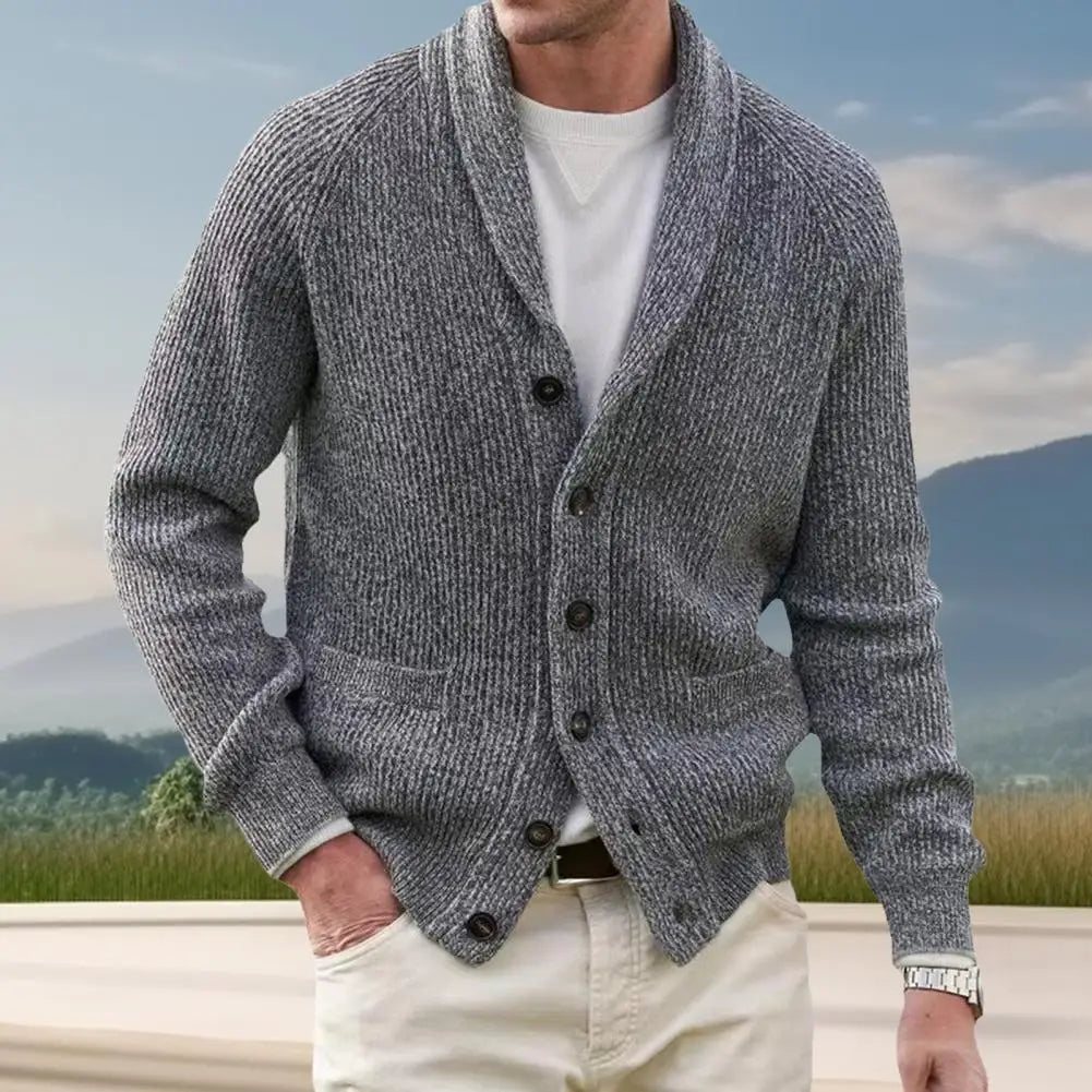 EB | Strickjacke mit Knöpfen Wollmischung Klassisch und Komfortabel