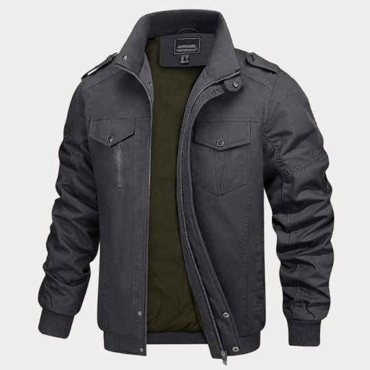 EB | Retro Reißverschlussjacke In Armeegrün