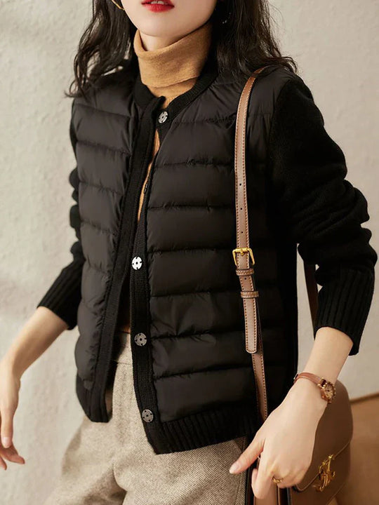 EB | Hybride Cardigan Jacke - Knopfverschluss
