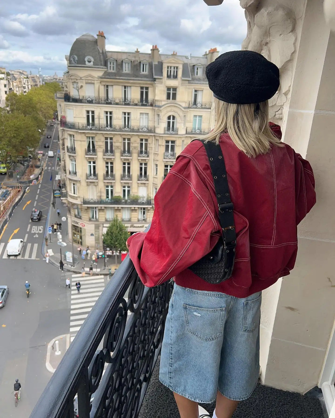 EB | Vintage-Lederblouson in Übergröße für Damen