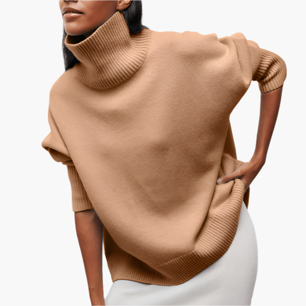 EB | Pullover mit Rollkragen und Voluminösen Ärmeln - Eleganter Stil für Alltag und Büro