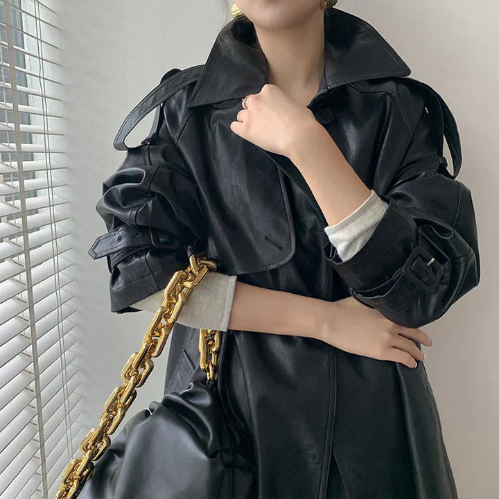 EB | Trenchcoat - stilvolle lange Damenjacke