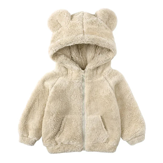 EB Comfort Modische Bären-Kinderjacke aus dickem Samt